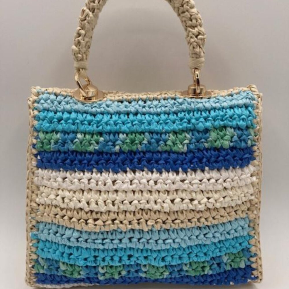 ELLE Raffia Crochet Crossbody/Handbag - Picture 3 of 4